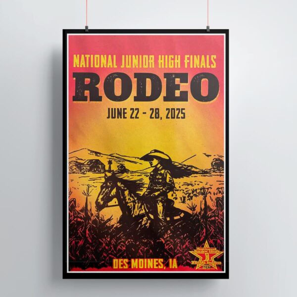 Rodeo Des Mooines IA June 22-28 2025 Poster