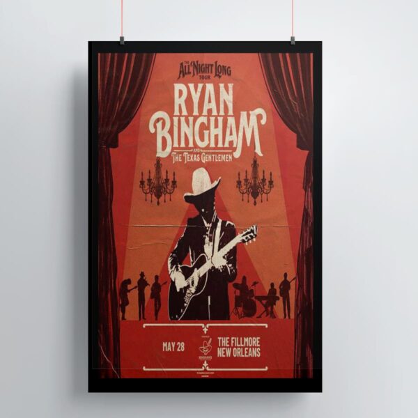 Ryan Bingham Tour The Fillmore New Orleans May 28 2025 Poster