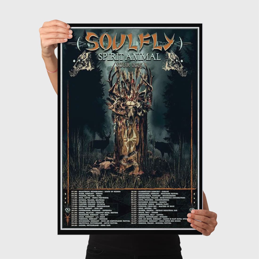 Soulfly Spirit Animal Tour 2025 Poster 3 Soulfly Spirit Animal Tour 2025 Poster 3