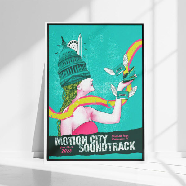 Motion City Soundtrack Warped Tour 2025 Washington D.C Poster