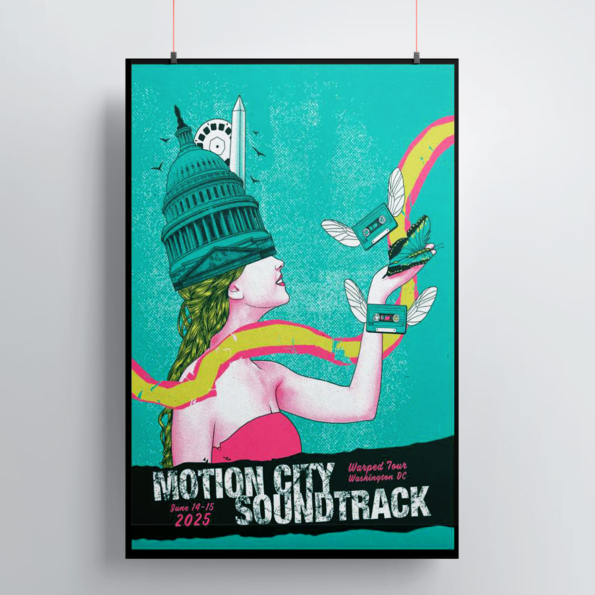 Motion City Soundtrack Warped Tour 2025 Washington DC Poster 4 Motion City Soundtrack Warped Tour 2025 Washington DC Poster 4