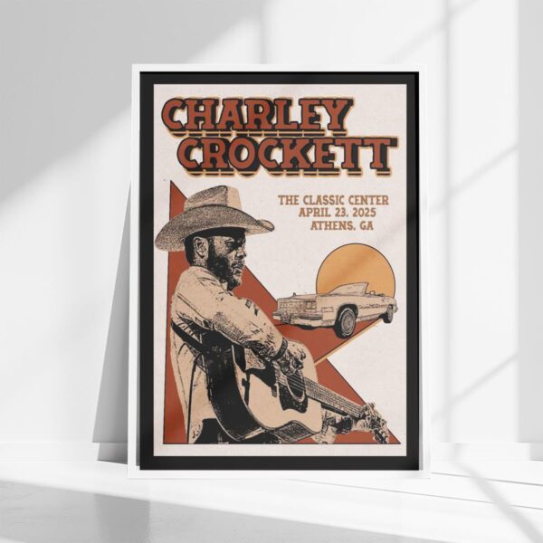 Charley Crockett The Classic Center Athens GA Apr 23 2025 Vintage Poster