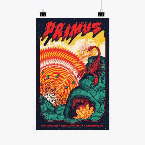 Primus Show Isleta Amphitheater Albuquerque NM Apr 27 2025 Poster
