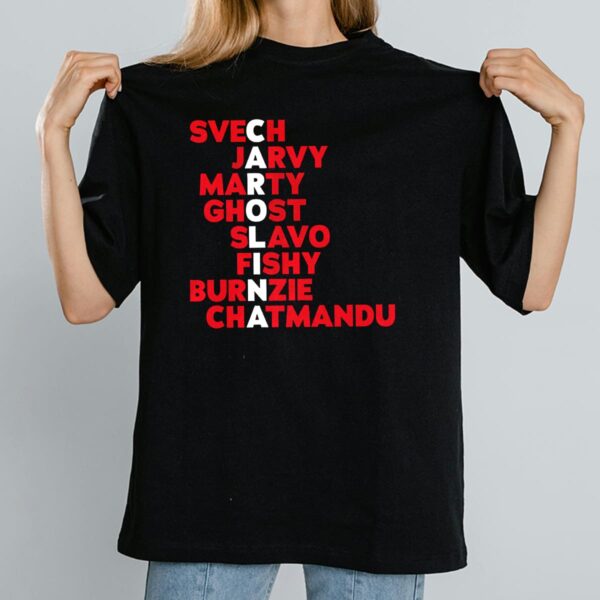 Carolina Hockey Names Svech Jarvy Marty Ghost Shirt