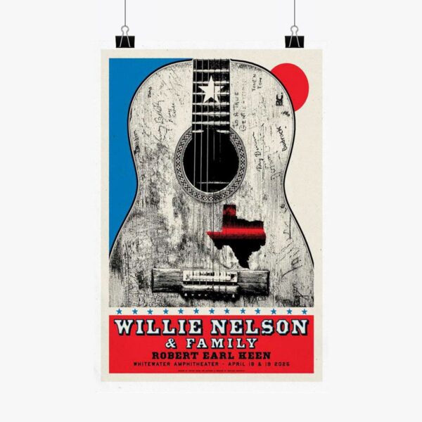 Willie Nelson Family Whitewater Amphitheater Apr 18 19 2025 Poster