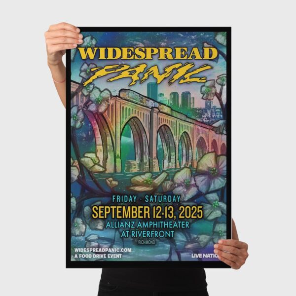 Widespread Panic Allianz Amphitheater Riverfront Richmond VA Sep 12-13 2025 Poster