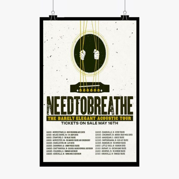 Needtobreathe The Barely Elegant Acoustic Tour May 2025 Poster