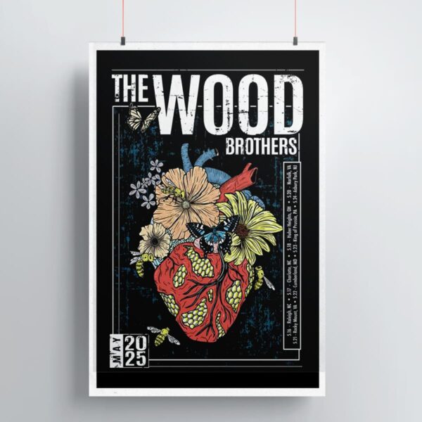 The Wood Brothers Charlotte NC May 17 2025 Poster